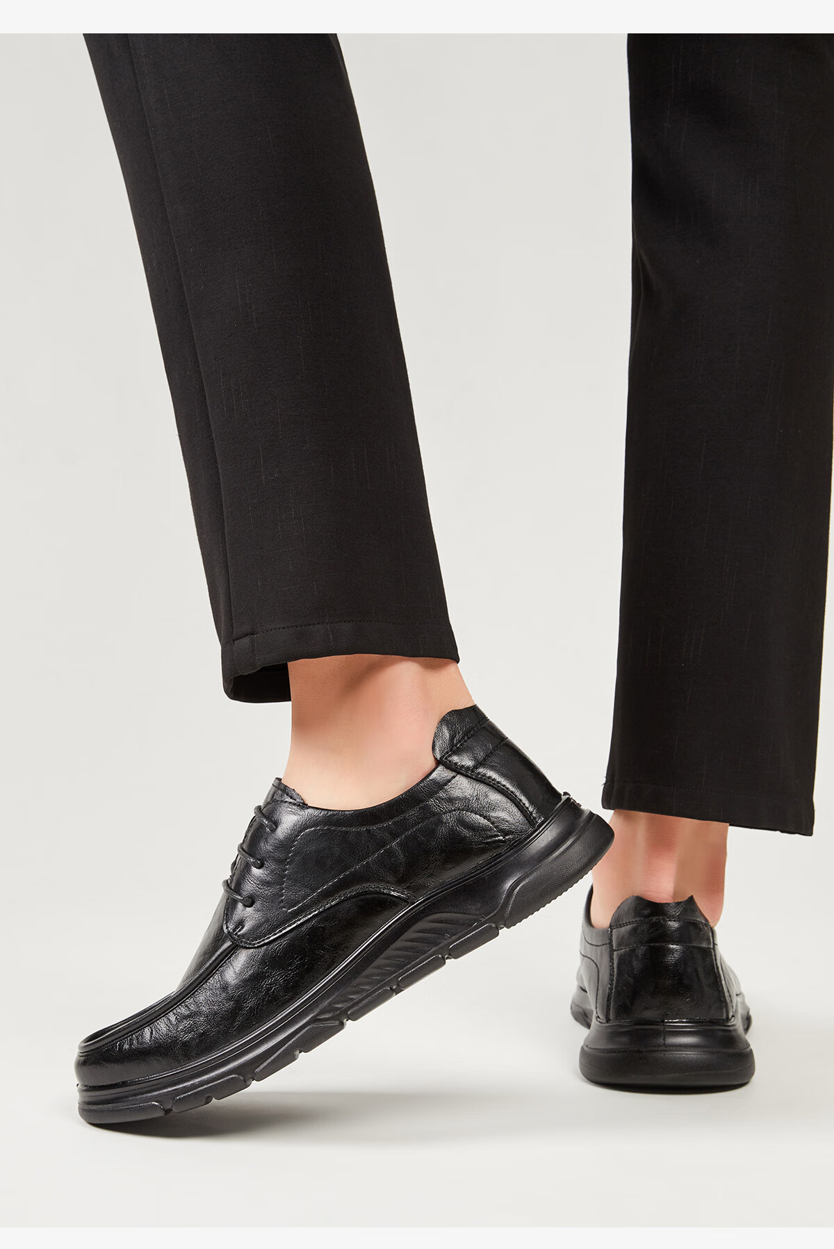 Huili Leather Shoes for Men, Spring And Summer Business Casual Formal Shoes, Comfortable Non-Slip Soft-Soled Work Shoes for Men, 1892 Black Size 44 18