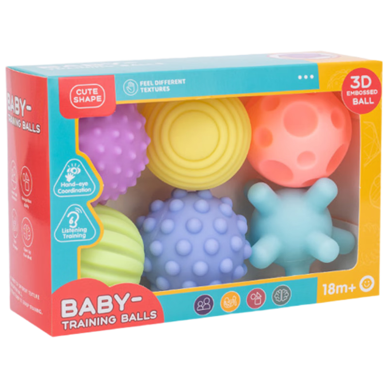 SWEET WAVES Touch Ball for Infants And Babies, Newborn Massage Ball, Hand Grasp Ball, Sensory Integration Training Toy, Chewable Toy