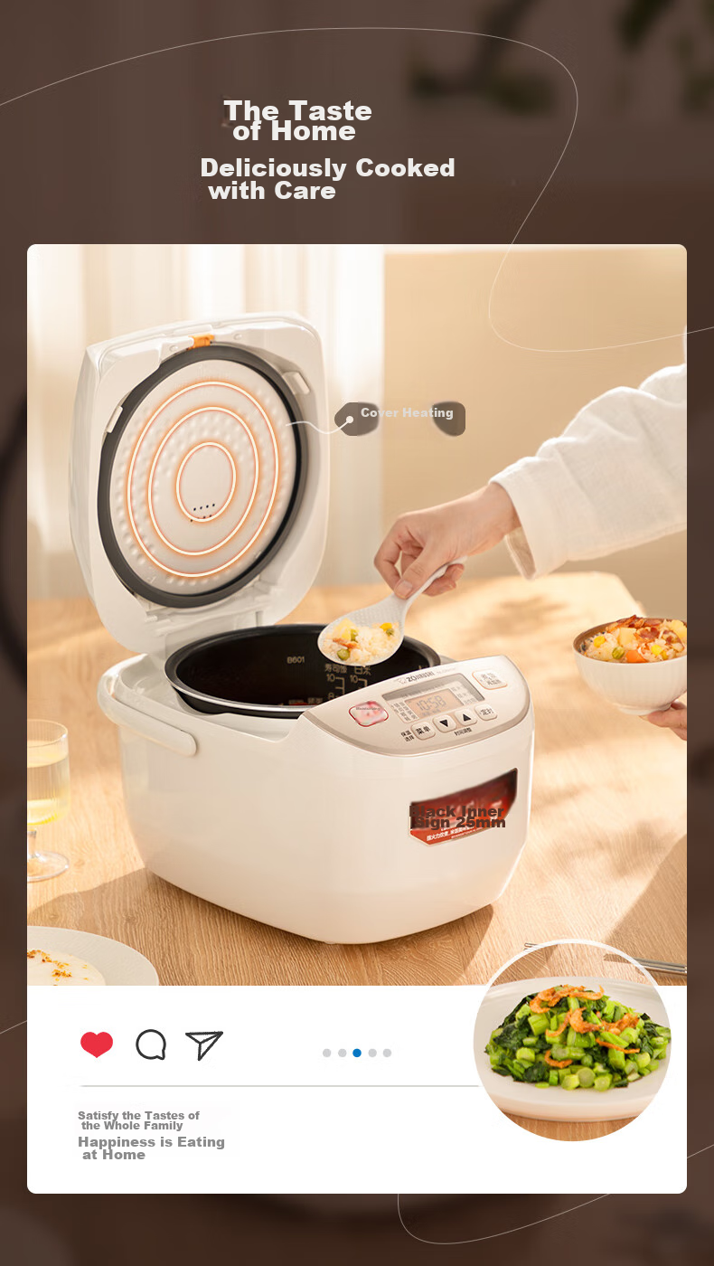 ZO JIRUSHI Rice Cooker, Multifunctional, Microcomputer-Controlled Smart Rice Cooker, Programmable Rice Cooker, 5L NL-DRH18C (Serves 4-5 People) 5