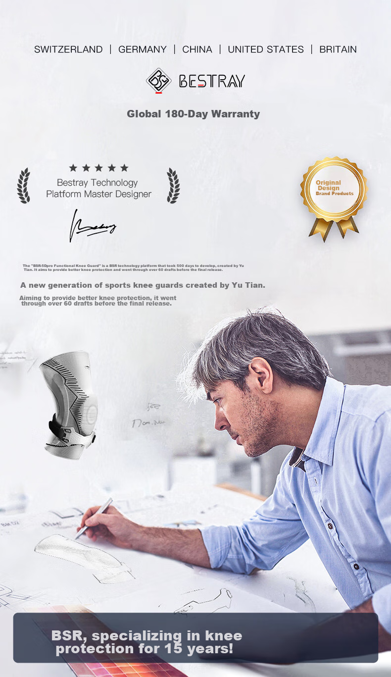 Bestray Professional Knee Brace Sports Knee Support for Men And Women, Suitable for Meniscus, Basketball, Running, Deep Squats, And Knee Protectio 1
