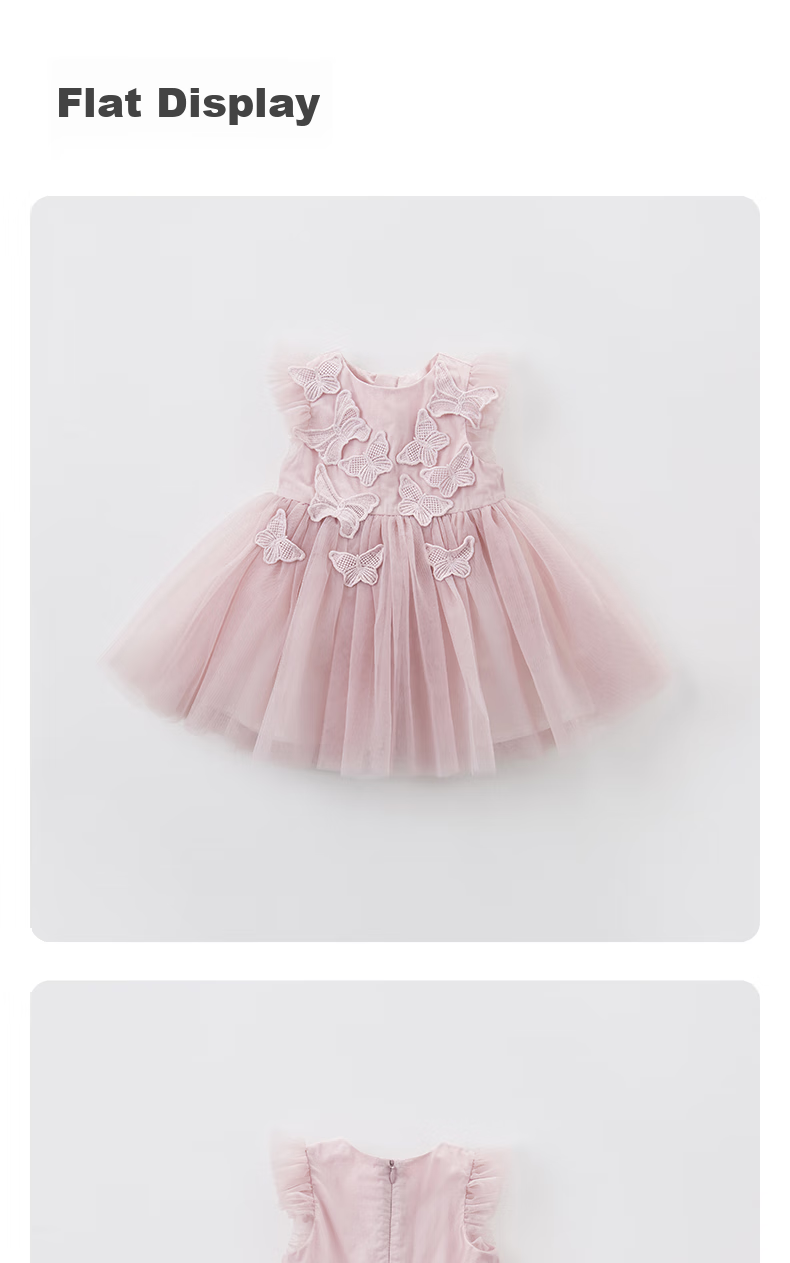 DAVE & BELLA Children's Summer Dress, Girls' Tulle Skirt, Princess Dress, Kids' Puffy Skirt, DB7536-R, Smoky Purple 7