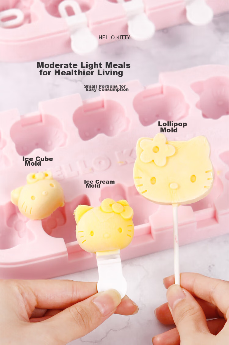 Xuechu Ice Cube Mold, Silicone Ice Tray, Homemade Ice Cream Mold with Lid, Baby Home Use Popsicle Mold for Jelly And Fruit Candy 5