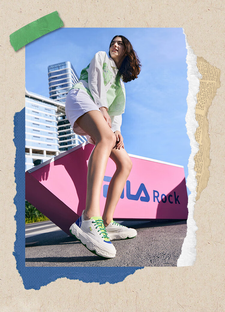 FILA Official [Yang Mi Same Style] Women's ROCK Modern Canvas Shoes, Fashionable Casual Sneakers 7