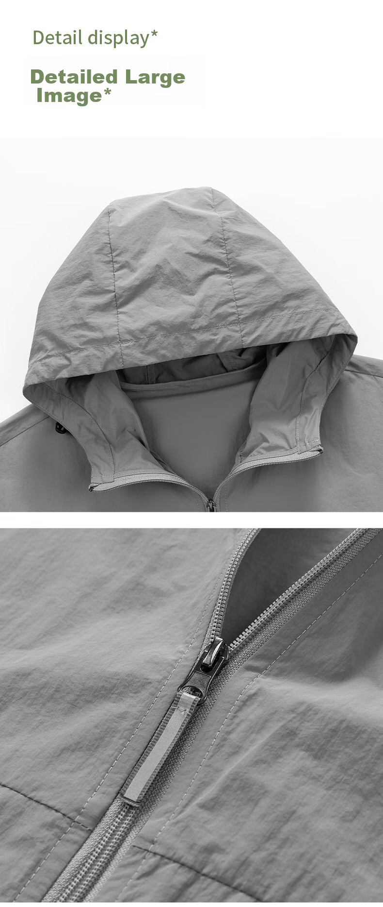 JEEP SPIRIT Men's Sun Protection Jacket, Summer UV-Resistant Hooded Lightweight Coat, Outdoor Skin-Friendly Outerwear, White, XL 11