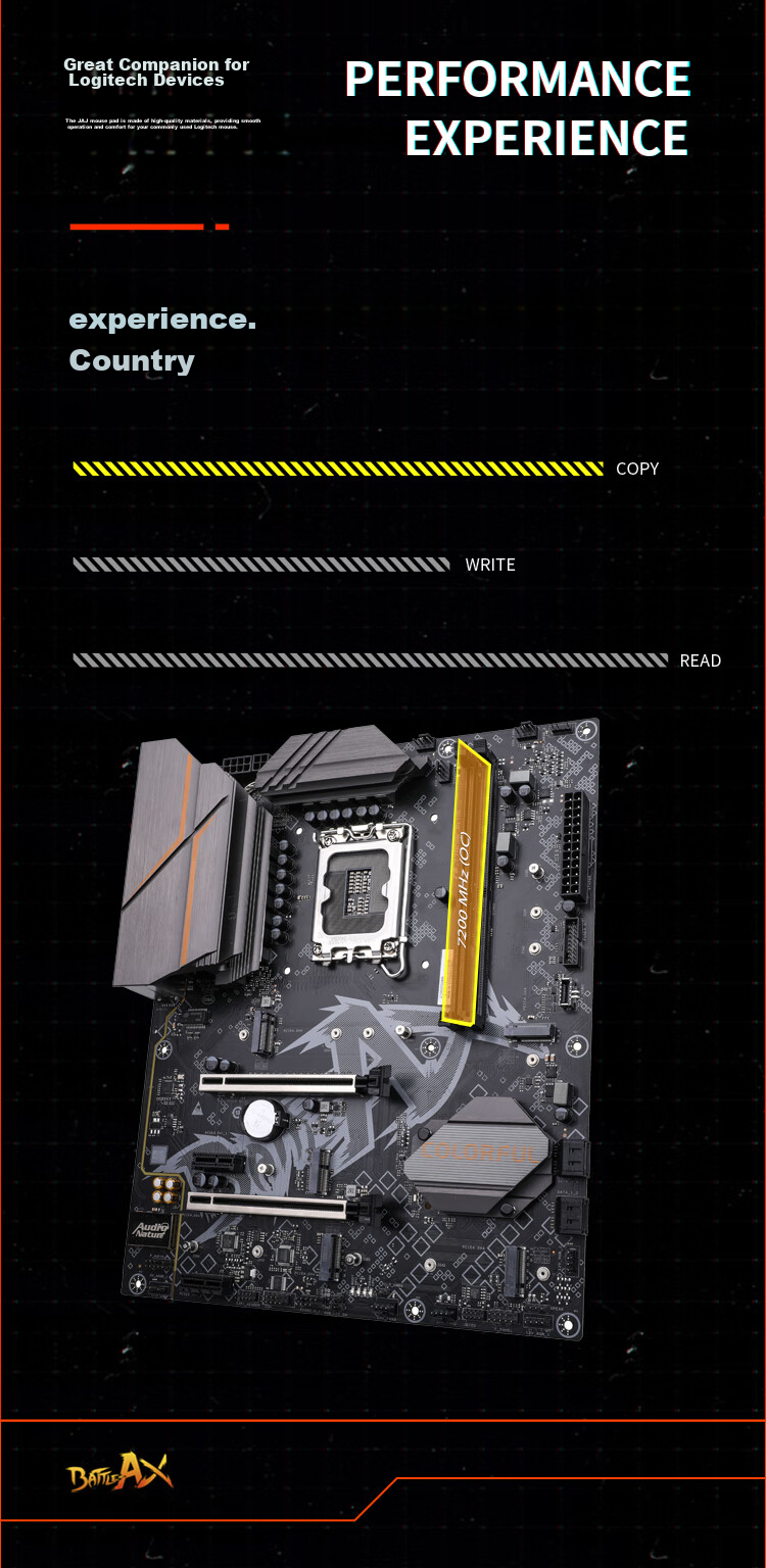 Colorful BATTLE-AX B860M-E WIFI V20 DDR5 Motherboard, Supports 285K/265K/245K (Intel B860/LGA 1851) 3