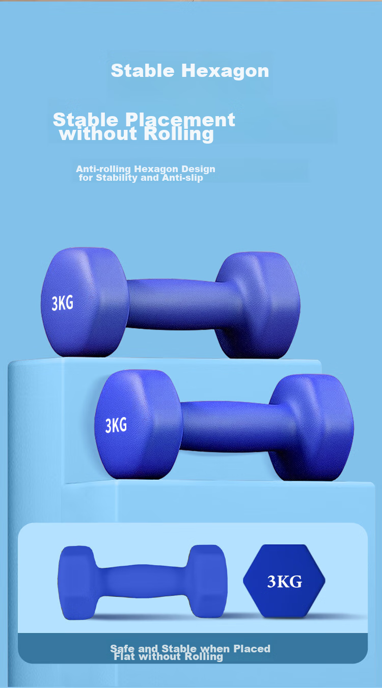 Chengyue Color-Coated Dumbbells for Men And Women, Home Fitness Shaping Equipment Set, 4kg*2 Gray CY-528 4