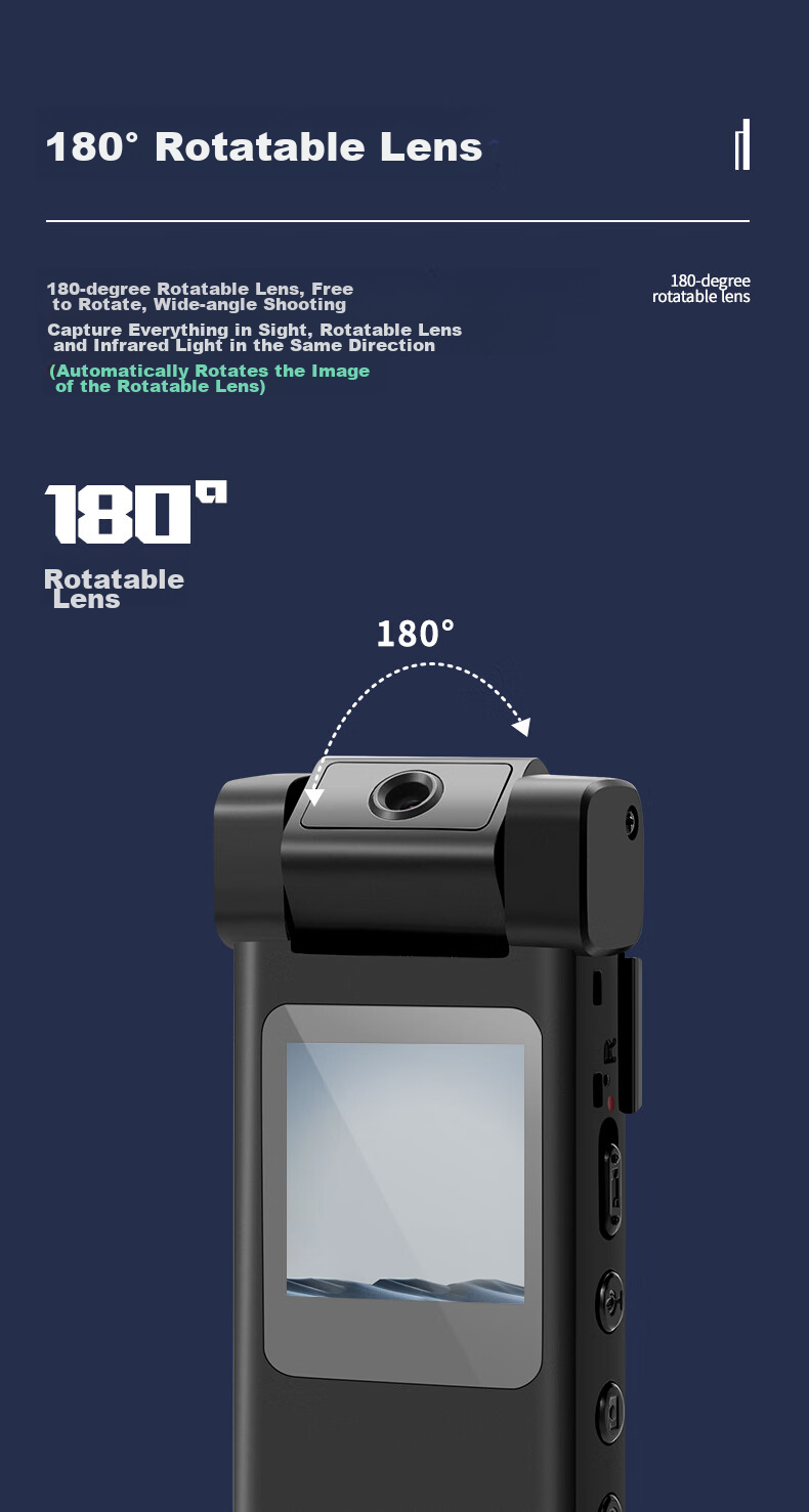 Yingjiying High-Definition Camera Law Enforcement Recorder, Bicycle Riding Sports Camera, Portable Audio And Video Recorder, 32GB 5