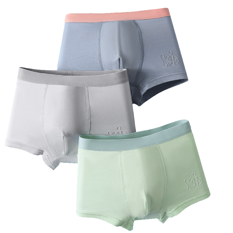 MiiOW Children's Underwear, Boys' Modal Boxer Briefs, for Older Kids, Thin Summer Style, Youth Boys' Shorts, Size 140