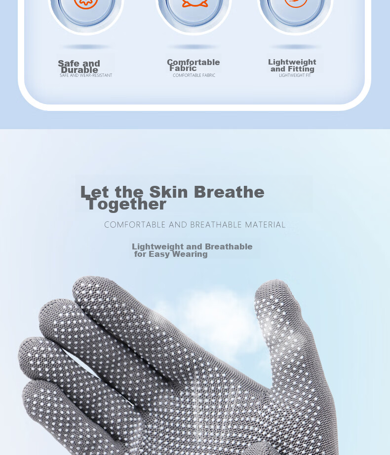 Geermu Dotted Work Gloves, 12 Pairs/pack, PVC Dotted Non-Slip, Breathable Thin Driving Gloves, GM618 3