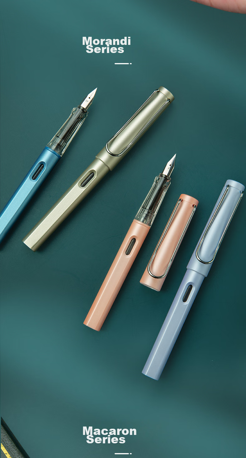 M&G Stationery, Elementary School Fountain Pen, Fine Nib for Male And Female Beginners, Back-To Handwriting Practice, Third Grade Posture Correction F Nib Signature Pen, Single Pen in Pearl Gray without Ink Cartridge AFPY522517 12
