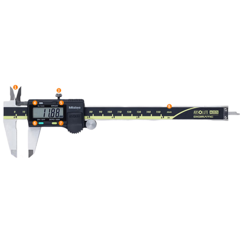 Mitutoyo Digital Caliper, High-Precision Caliper, Vernier Caliper, Imported from Japan, 500-196 Metric And Imperial with Roller