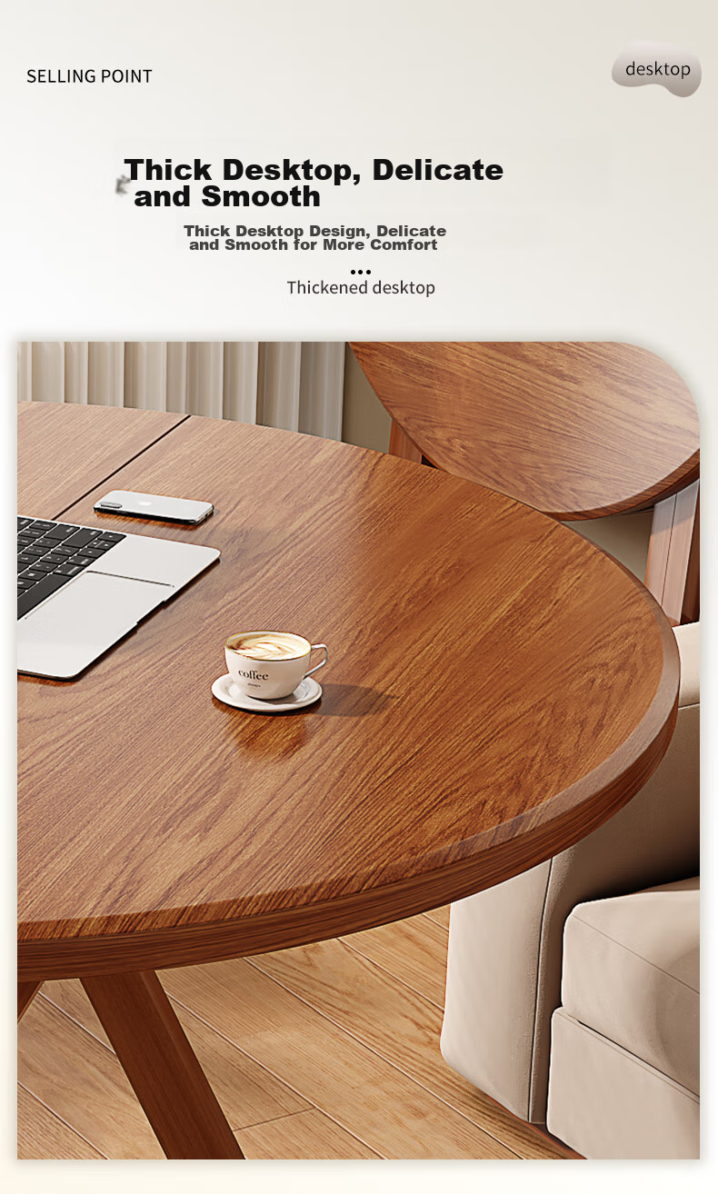 Chibailun Folding Table, Home Folding Dining Table, Compact Round Table for Small Apartments, Simple Portable Small Table 5