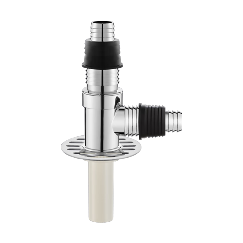 Lelandi Washing Machine Drain Pipe Three-Way Floor Drain Connector, Two-In Water Distributor Drainage Pipe Dual-Use Anti-Odor Multifunctional Connector L8134