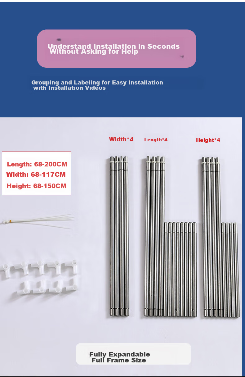 Yunjin Dormitory Bed Curtain Rod, Extendable, for Upper Bunk Mosquito Net, Specialized Track, Stainless Steel Bed Frame 16