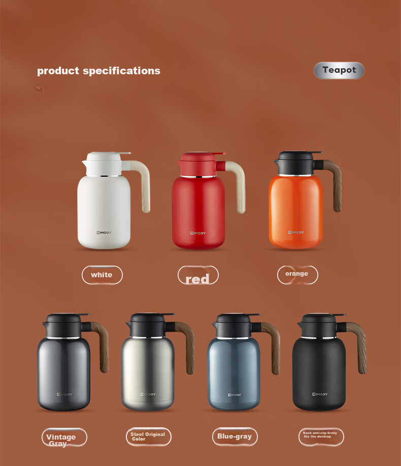 IMOGY IMOGY Insulated Thermos, Household Thermal Water Bottle, 316L Stainless Steel Large Capacity Hot Water Pot, Wedding Insulated Flask 9