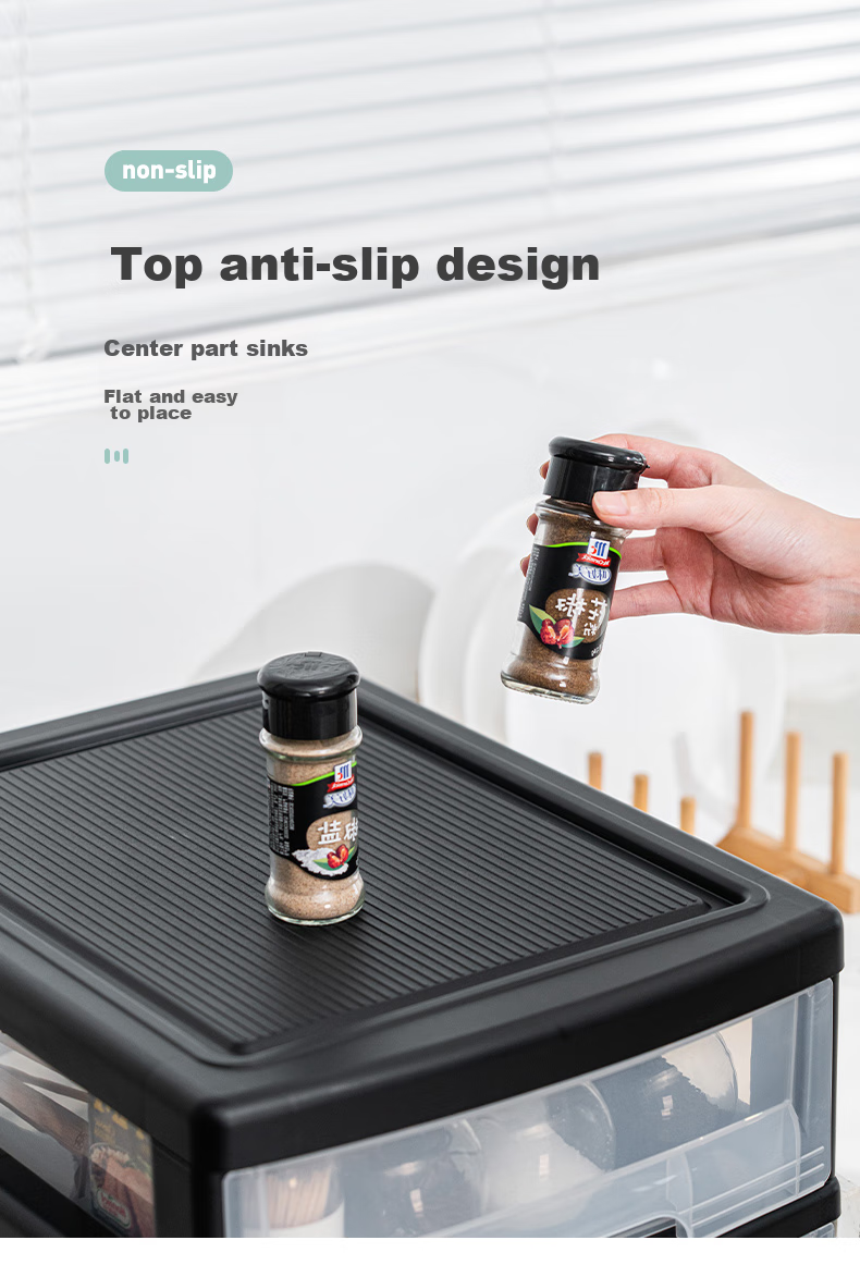 JEKO&JEKO Kitchen Storage Rack, Dish Cabinet Organizer, Utensil And Miscellaneous Item Storage, Narrow Drawer, Floor-Standing with Wheels And Pull Handle, 6 Tiers 8