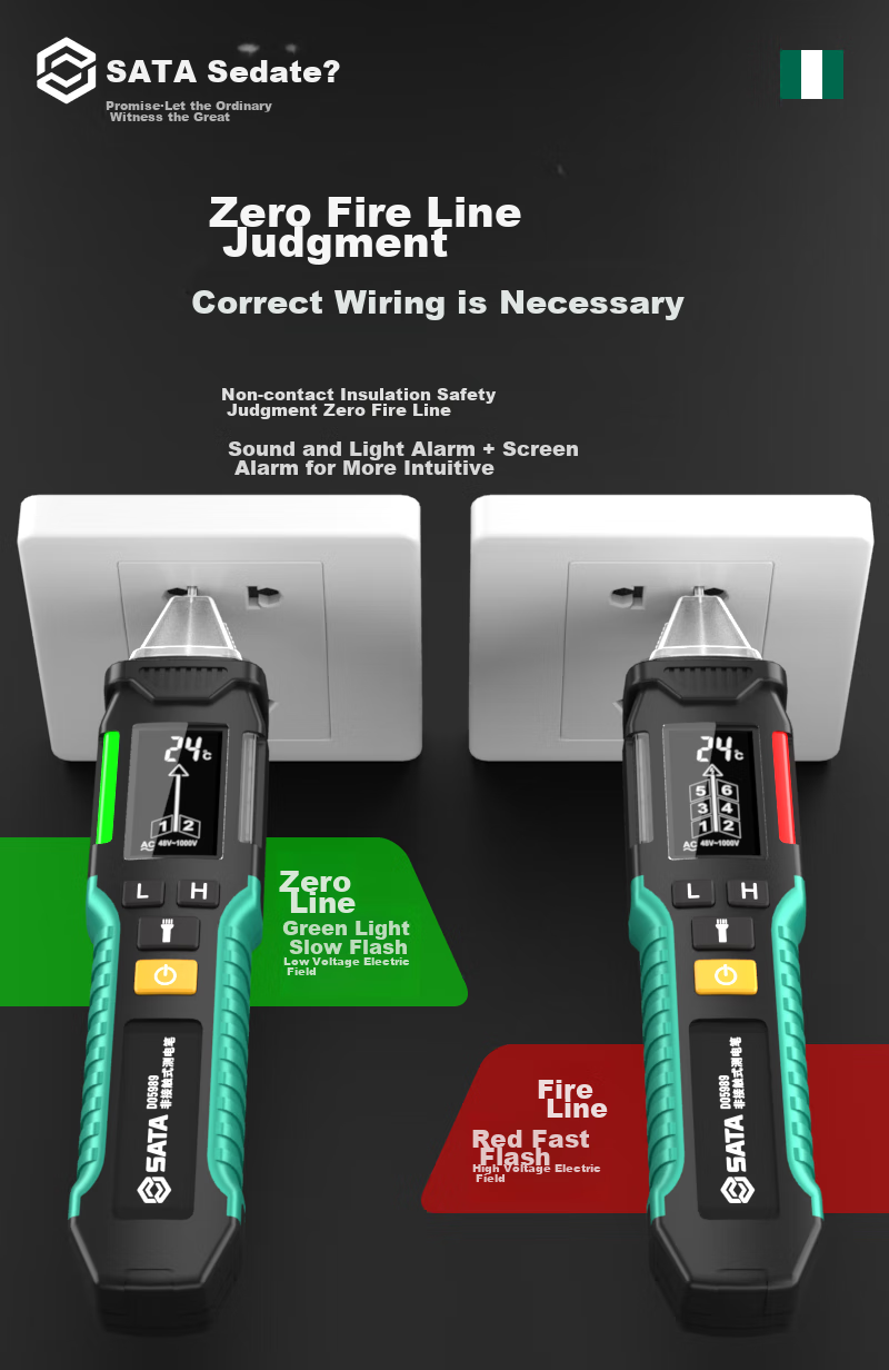 Shida SATA Voltage Tester, Smart Sensing Digital Display Voltage Tester, Live Wire And Neutral Line Continuity Tester, Multi-Function Voltage Pen D05989 7