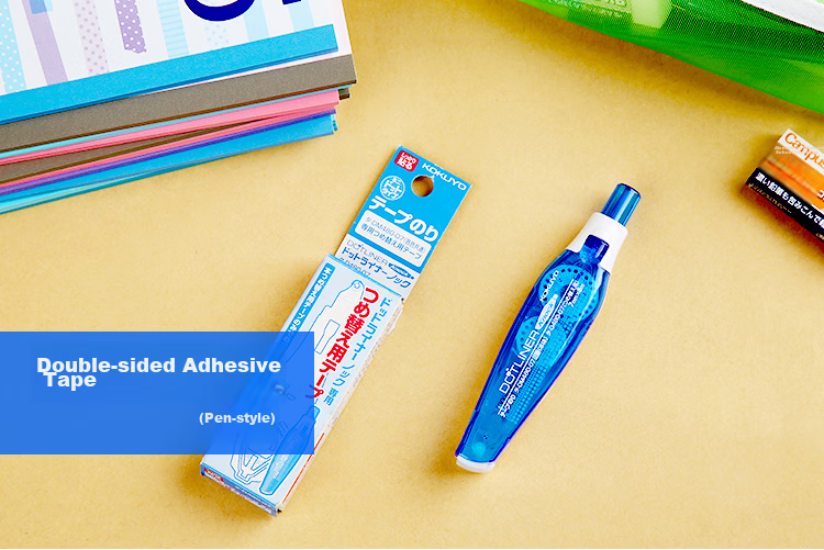 KOKUYO Push-Button Pen-Type Strong Double-Sided Tape Body, 7mm X 8m, Blue, 1 Piece, TA-DM480 Digital, One-Handed Operation, Convenient to Use, Strong Adhesio 2