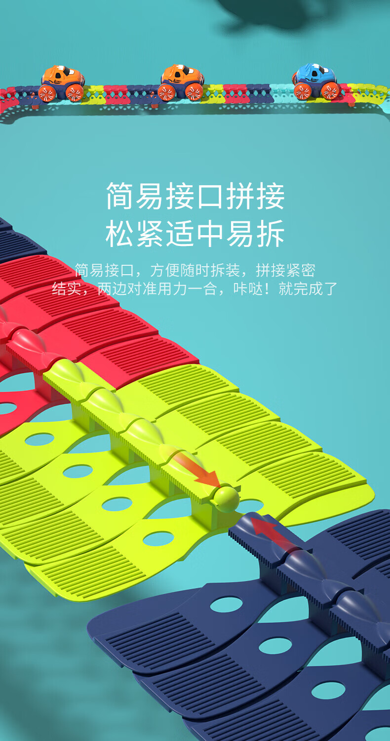 Beimuxing Children's Toy Car for Ages 3-6, Anti-Gravity Track Roller Coaster, DIY Assembly Train, Birthday Gift for Boys And Girls 3