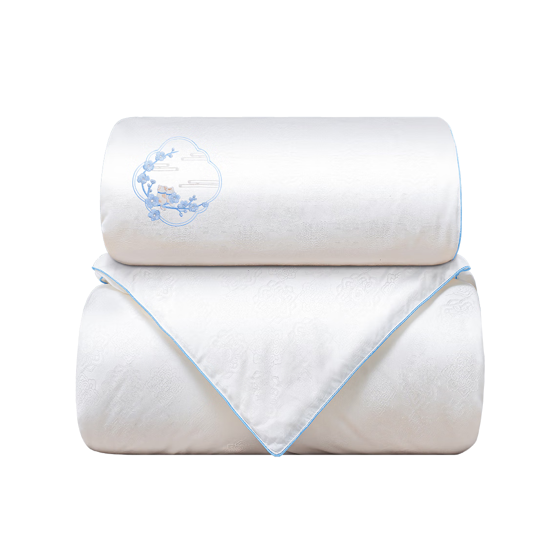 JD Original 100% Silk Comforter, Huahua Dongfang Winter Quilt Duvet Insert Silk Winter Comforter - Double-Layer Quilt 2x2.3m Approximately 8 Ji