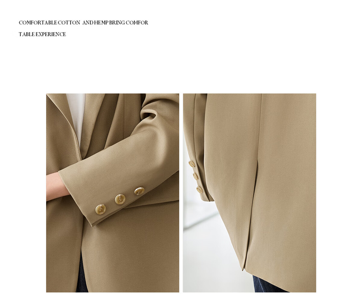 Chushen Chunqiu Women's Classic Simple H-Shape Blazer Casual Commuter Suit Jacket S51U012 16