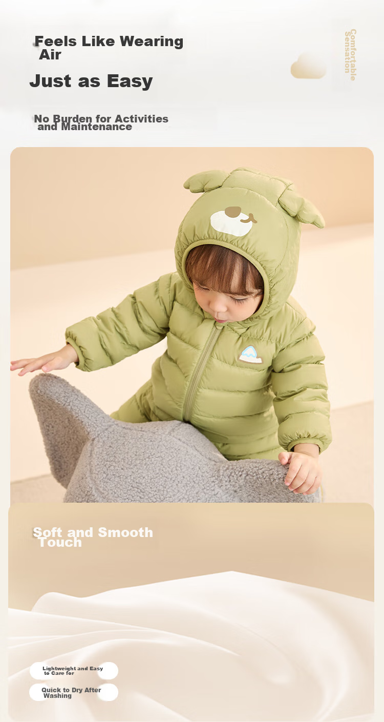 BALABALA Baby Down Jacket Infant Lightweight One-piece Romper Bodysuit Toddler Winter Clothes Boys Girls Cute Cartoon 7