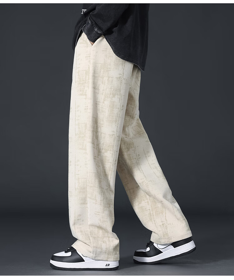 I'M DAVID Men's Casual Pants Spring and Autumn Loose Fit Straight Leg Sports Trousers 6