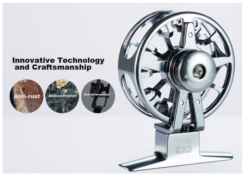 Dijia Yoke YK45 (53g), All-Metal Medium Spool Reel, Fishing Line Reel with Bait Release, Front Casting Spool, Ice Fishing Reel, Raft Reel, Fly Fishing Reel, Ultra-Light Fishing Reel, Fish Reel, Left And Right Interchangeable 7