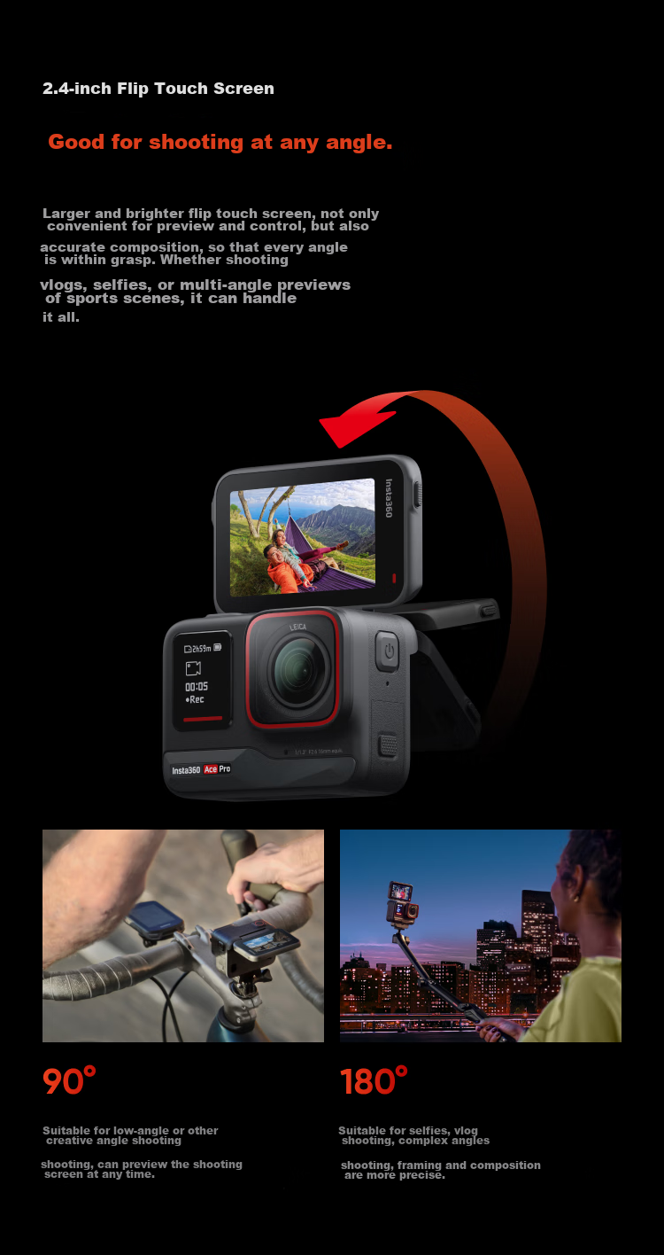 Yingshi Insta360 Ace Pro Action Camera, Leica Color, Anti-Shake Cycling Vlog, Sports Camera for Motorcycle Riding, Outdoor Travel And Diving 10