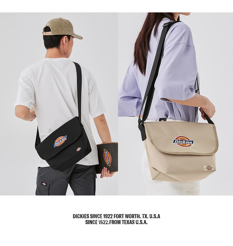 Dickies Crossbody Bag Unisex DK Commuter Messenger Bag Large Capacity Casual Shoulder Bag Multifunctional Student Canvas Bag 17