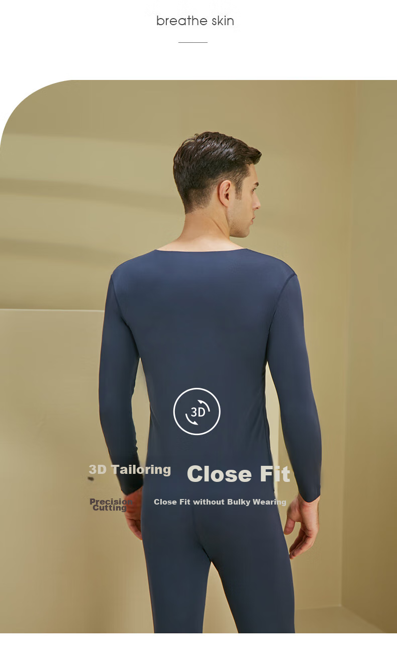 SipianSIPIAN Modal Men's Long-Sleeve Thin Undershirt, Spring And Autumn Seamless Thermal Underwear, Base Layer Shirt, Trendy Top 13