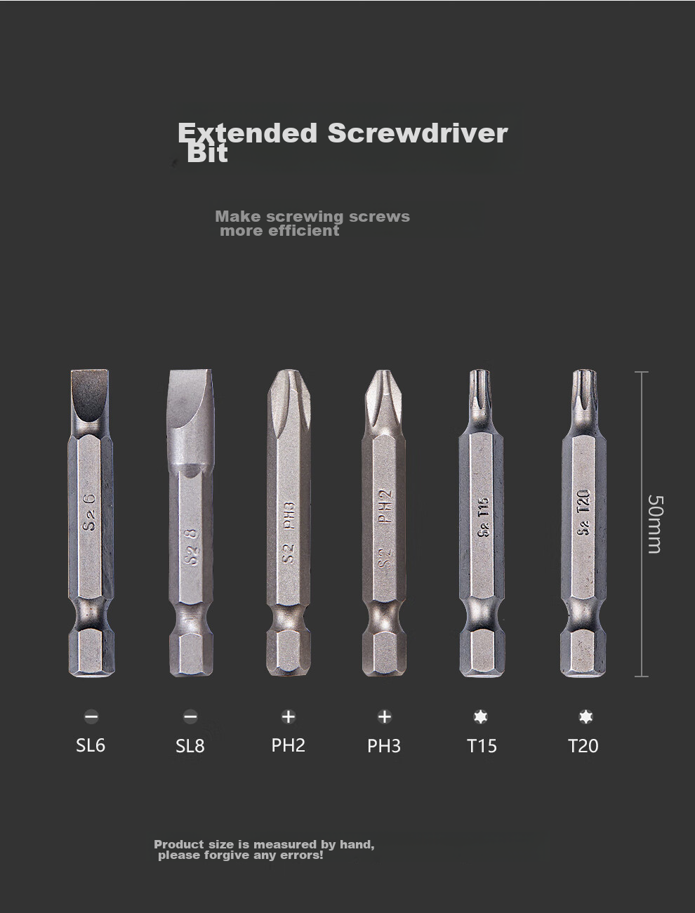 MASTERPROOF Electric Screwdriver, Hexagonal Multi-Size S2 Bit Set, Power Driver Tool Kit with Socket, Ratchet Extension Rod 7