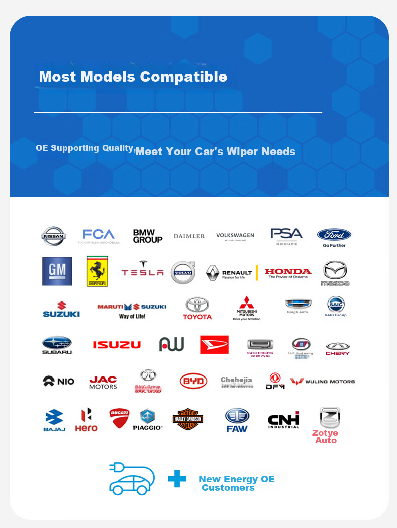 MAGNETI MARELLI Car Windshield Wipers, Wear-Resistant Natural Rubber, Compatible with Angkesaila/2020-2025 Next-Generation Models, 1 Pair 7