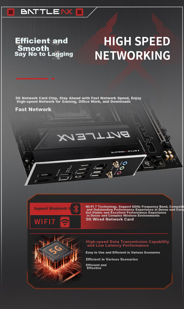 Colorful BATTLE-AX B850M-PLUS WIFI V14 Black Blade Motherboard Supports CPU 7800X3D/9800X3D/9600X (AMD B850/socket AM5) 4