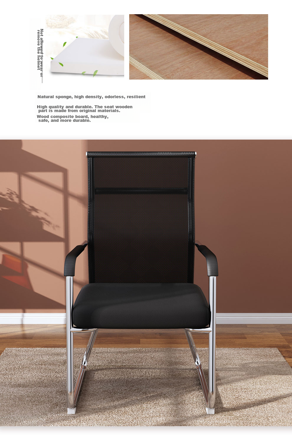 Qishengmingyuan High Back Chair, Computer Chair, Office Chair, Conference Chair, Electroplated Mesh Chair, Corporate Staff Chair, Seat LC-130 13