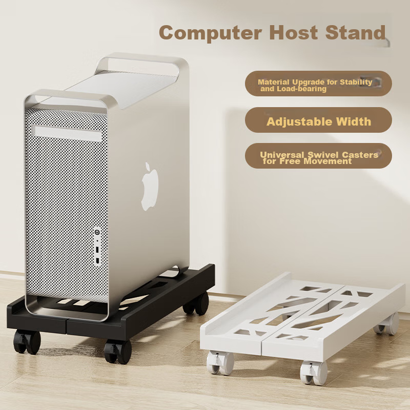 LinkStone Desktop Computer Case Stand, Movable Case Bracket Base, Storage Rack Tray for Computer Case, Universal Wheels with Lock And Brake, Adjustable Size, Easy Installatio 1