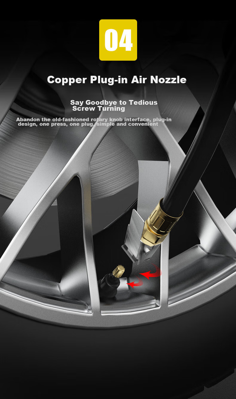 Huangchi Oil-Immersed Tire Pressure Gauge, Can Deflate Tires, Tire Pressure Monitor, Car Tire Pressure Meter 10