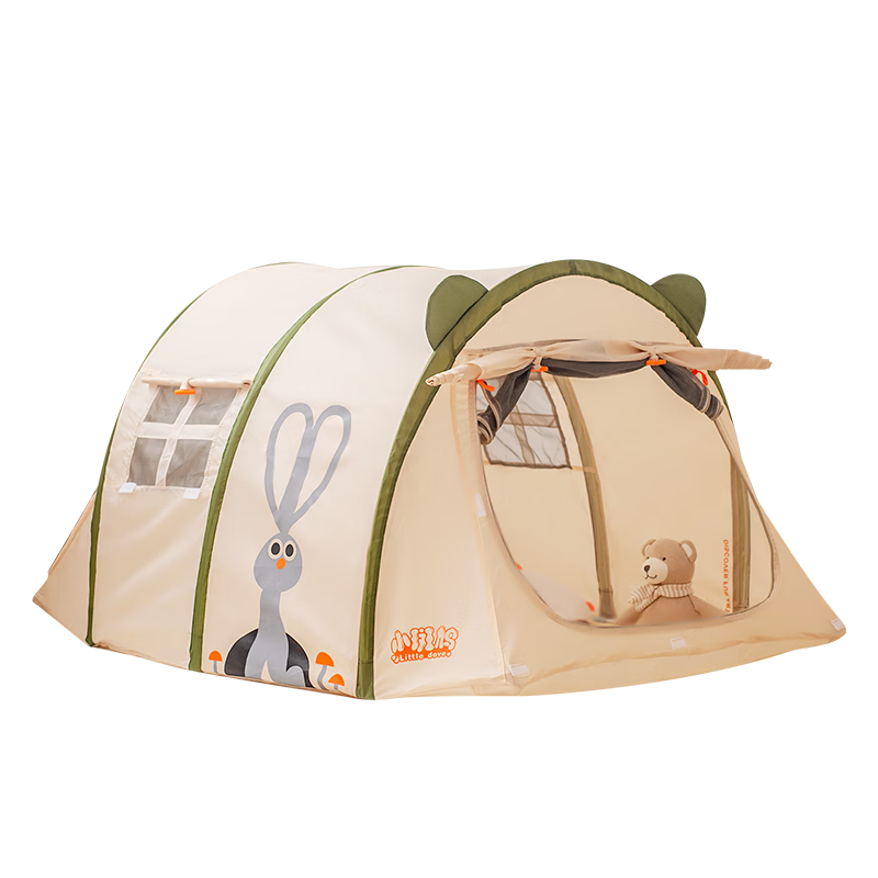 Little Dove Children's Tent Indoor Playhouse/outdoor Portable Foldable No-Installation Castle, Little Rabbit Party (Mat Not Included)