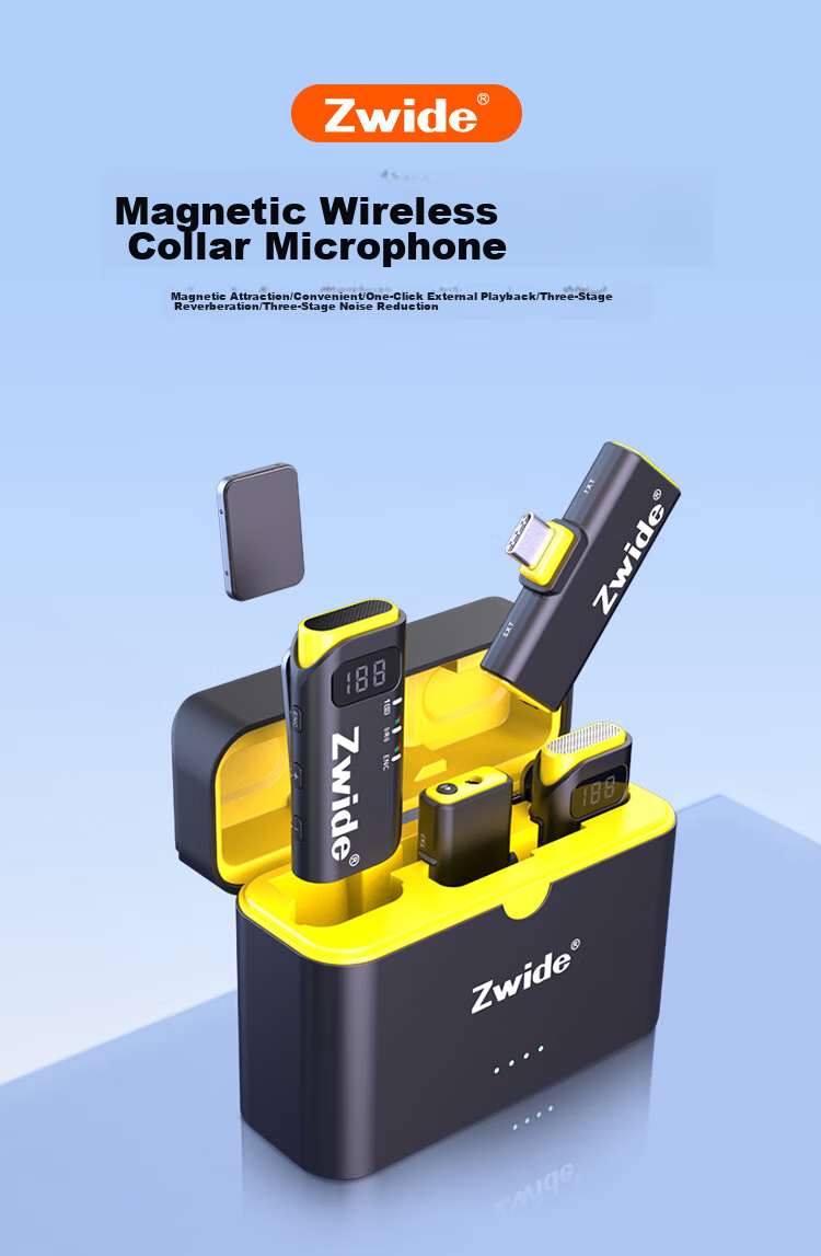 ZWIDE Wireless Lavalier Microphone Android Computer Adapter 1