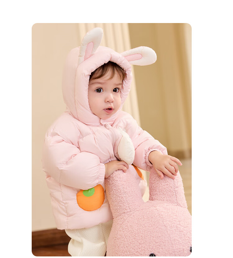BALABALA Kids Down Jacket Boys Girls Winter 2025 New Thickened Puff Down Coat Baby Warm Clothes 18