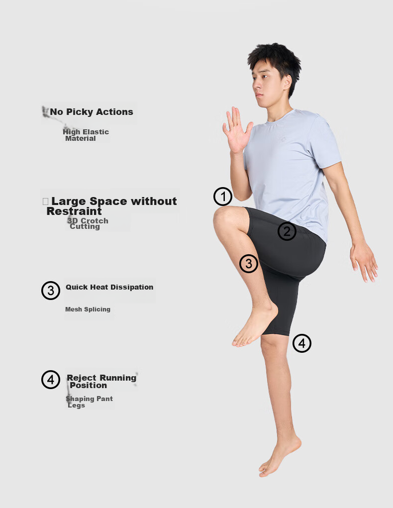 RIGORER Temperature-Adjustable Shorts, Men's Compression Pants, Basketball Quick-Dry High-Elasticity Knee-Length Undershorts, Running Tight-Fitting Pants, Training 7/8 Length Shorts 4