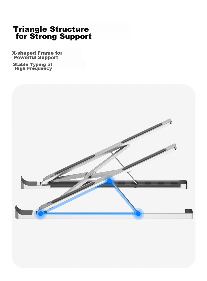 ThinkPad Lenovo Laptop Stand, Computer Desk Stand, Cooling Pad, Portable Vertical Aluminum Alloy Riser, Suitable for Apple And Lenovo ThinkBook14+, 11-17.3 Inches, Silver 4