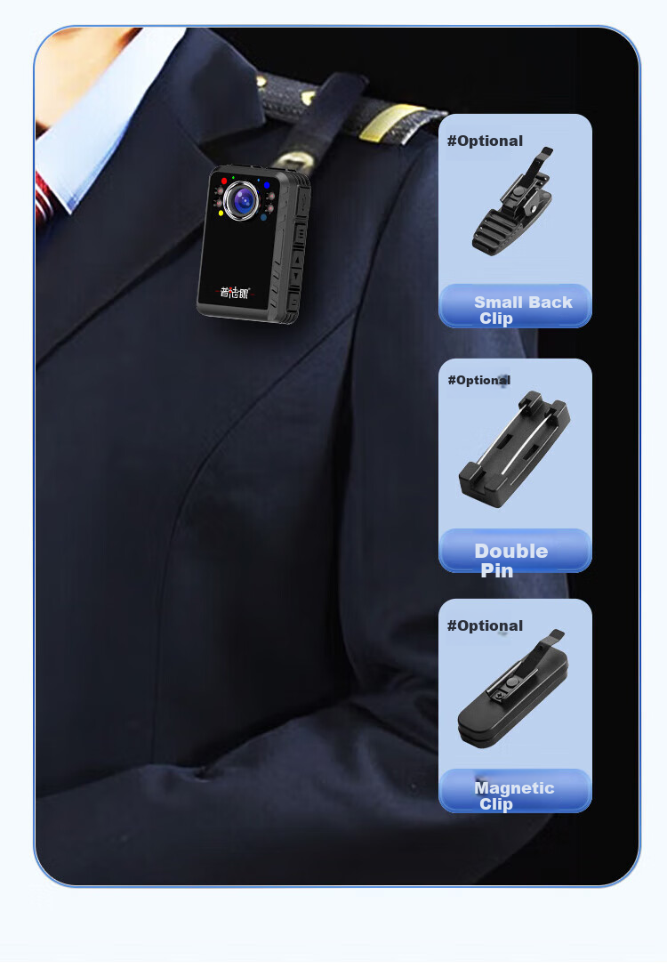 Pufayan B1 Law Enforcement Body Camera, 2K Ultra-Clear, Miniature, Hidden, Chest-Mounted, Portable Audio And Video Recording Device, 128GB 13