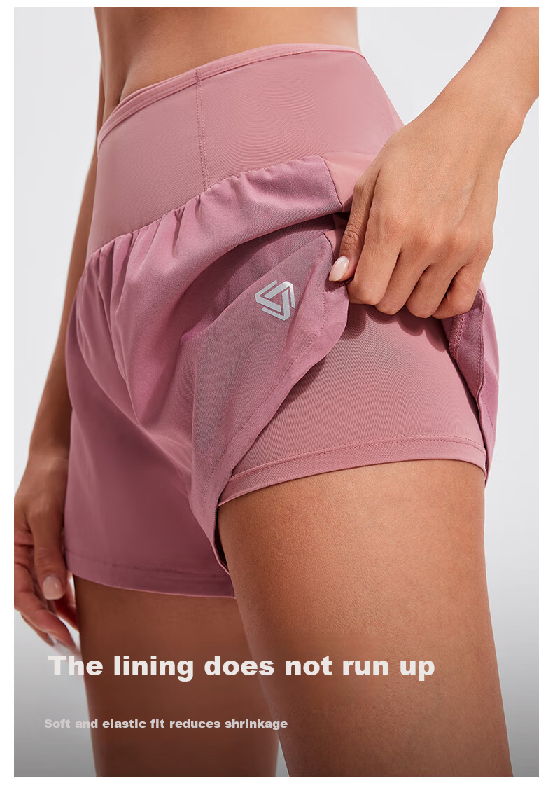 Cosleaf Women's Professional Running Shorts for Marathon, High-Waisted Tummy Control Shorts with Pockets, Slimming Yoga Fitness Pants 7