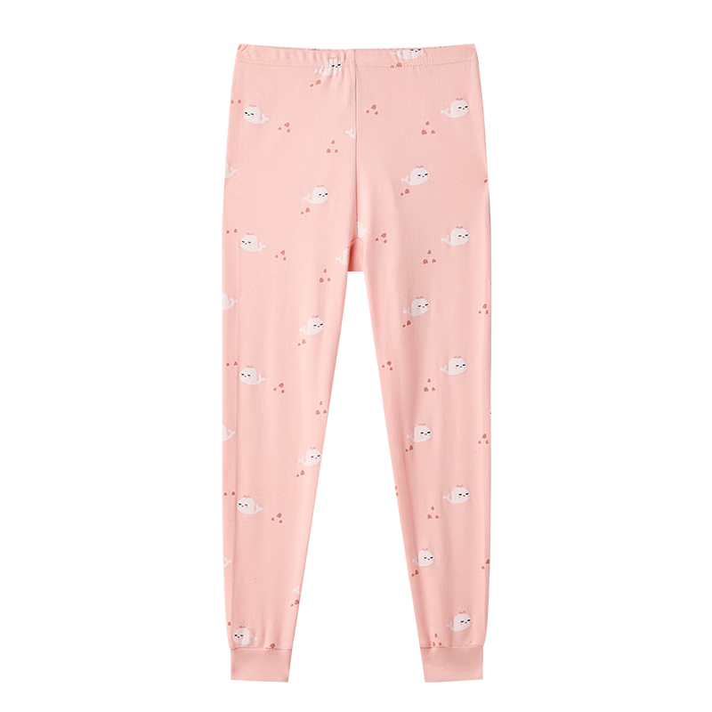 Ziyouxi Kids Girls Cotton Autumn Thermal Pants Single Layer Warm Full Cotton Long Johns Sleepwear for Older Children