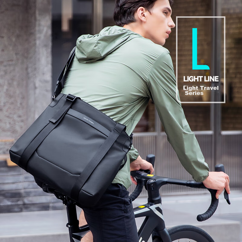 MARK RYDEN Tote Bag for Men, Large Capacity Commuter Layered Shoulder Crossbody Bag with High-End Feel Handbag for Women MR569 Graphite Gray