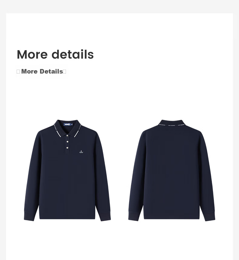 Navigare Men's Long-Sleeve Polo Shirt with Collar, Combed Long-Staple Cotton, Skin-Friendly Casual POLO Shirt 1335024503 2XL 30