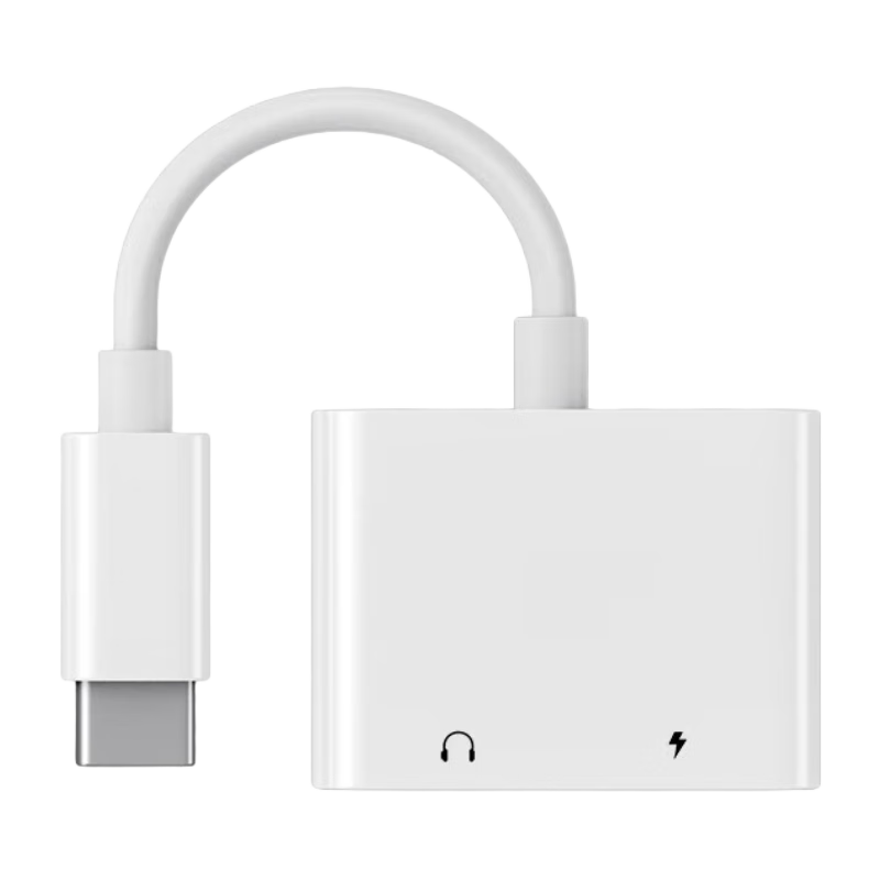CangHua Apple 15/16/17/18 Earphone Adapter, Type-C to 3.5mm Audio Converter Two-In PD27W Fast Charging for IPhone/Mobile Phones/iPad Pro Tablets