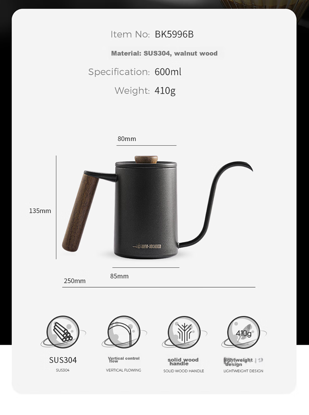 MHW-3BOMBER Coffee Bean Storage Canister, Moisture Monitoring Double-Layer Storage Container with Stainless Steel Measuring Spoo 9