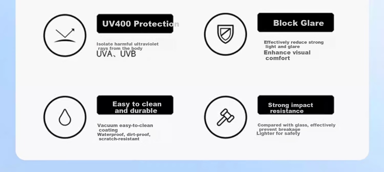 CAPONI Polarized Sunglasses for Women, Myopia Glasses, UV Protection, Driving Glasses, High-End Look, Face-Slimming Effect 18